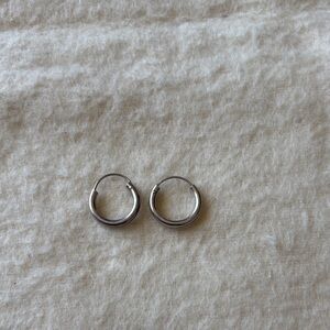 Elegant Silver Hoop Earrings